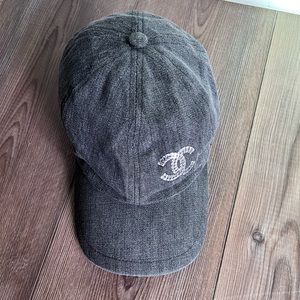Authentic Chanel CC Logo Grey Hat